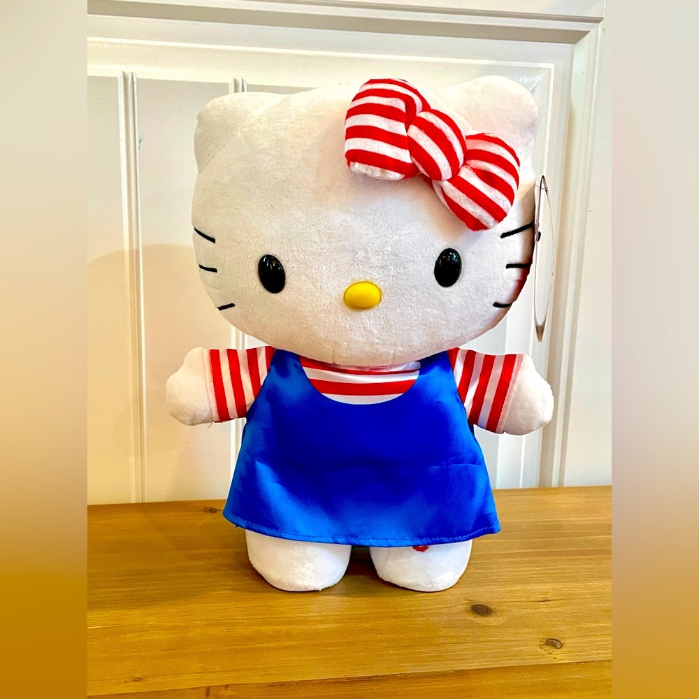 Hello Kitty Patriotic Side Stepper Plushie Musical Dancing Greeter
